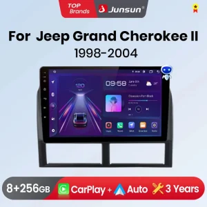 Junsun Wireless CarPlay Android Auto Car Radio per Jeep Grand Cherokee II WJ 1998 1999-2004 GPS Multimedia 2 din