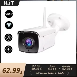 HJT 5MP 3.6mm WIFI IR Visione notturna Ngalра Rilevazione umana Scheda TF Audio Camhi Sicurezza Surveillanонра