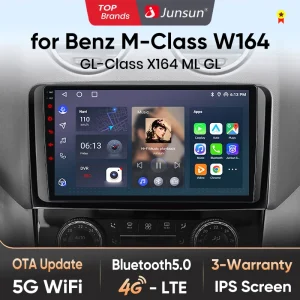Junsun AI 4G LTE Wireless CarPlay Android Auto Autoradio Per Mercedes Benz Classe M W164 Classe GL X164 ML GL GPS Navi BT RDS FM