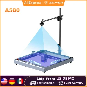 Telecamera ACMER A500 Posizionamento preciso Telecamera industriale HD 5MP Pixel 450 * 450mm Area di lavoro per incisore laser con cornice al 95%