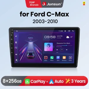 Junsun Wireless CarPlay autoradio Android per Ford C-MAX 2003 – 2010 GPS Multimedia 2 din