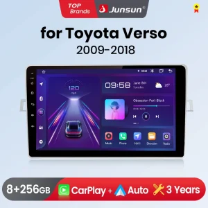 Junsun CarPlay autoradio Android per Toyota Verso R20 2009 2011 2012-2018 GPS sistemi intelligenti autoradio multimediale