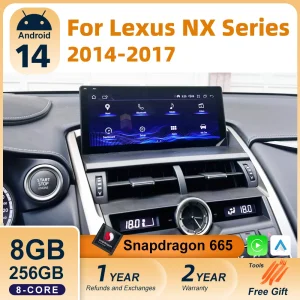 Android 14 8G 128G Per Lexus NX NX200 NX200T 300h 2014-2021 Autoradio GPS di Navigazione Lettore Multimediale CarPlay Autoradio DSP