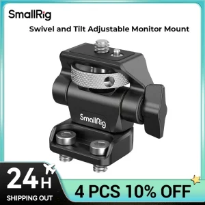 Morsetto per fotocamera SmallRig DSLR supporto per Monitor regolabile girevole e inclinabile con supporto per viti per Monitor Flash Light attacco fai da te 2904B