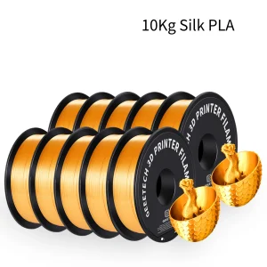 GEEETECH 10Kg 3d Silk PLA Filament 1.75mm Spool Wire per materiale stampante 3D, sicurezza, confezionamento sottovuoto
