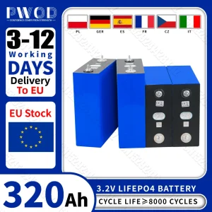 Grado A 3.2V 320AH Lifepo4 Batteria Ricaricabile Al Litio Ferro Fosfato FAI DA TE 12V 24V 48V per Barche Da Campeggio Golf Cart RV Carrello elevatore