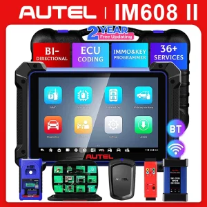 Autel MaxiIM IM608 II IMMO Strumento di programmazione portachiavi 2 anni Aggiornamenti Aggiornato di IM608PRO XP400PRO Strumento diagnostico programmatore chiave