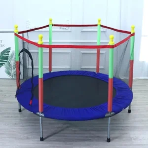 Trampolino di Alta Qualità per Bambini con Rete Protettiva, Attrezzato per Sport Indoor e Intrattenimento, Supporta fino a 100 KG