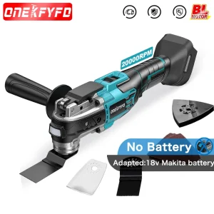 ONEKFYFD elettrico Brushless oscillante 6 velocità Trimmer sega ristrutturazione macchina elettrica multifunzione per batteria Makita 18V