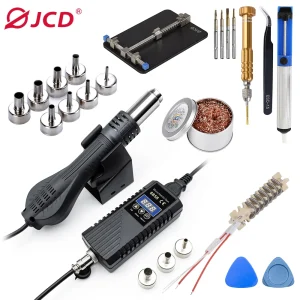 JCD Pistola Ad Aria Calda 8858 Micro Rilavorazione Stazione di Saldatura LCD Digitale Asciugacapelli Per La Saldatura 220V 750W Pistola di Calore Strumenti di Riparazione di Saldatura