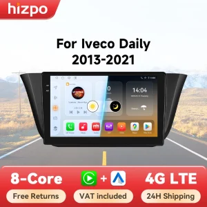 Hizpo 9 “Android Auto Radio Per Iveco Daily 2013 2014 2015 2016 2017 2018 2019 2020 2021 Carplay Auto Lettore Multimediale GPS 2din