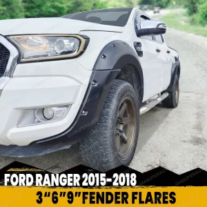 Parafanghi 3″ 6″ 9″ Stile Rivetto per Ford Ranger T7 2015-2018 Wildtrak XLS XTL XL Estensione Passaruota Accessori Auto