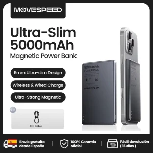 MOVESPEED S05 Slim Power Bank magnetico 5000mAh ricarica rapida mini caricabatterie portatile wireless per iPhone 16 15 14 PowerbanK