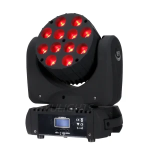 LED Beam Wash Moving Head Lights 12x12W RGBW 16.7 milioni di colori 9/16 canali Dmx feste in discoteca mostrano DJ Strobe