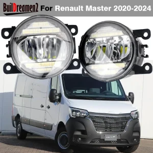 2IN1 30W Auto H11 LED Fendinebbia con lampada di marcia diurna DRL Funzione 2 pezzi per Renault Master 2020 2021 2022 2023 2024