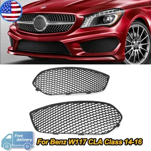 Paraurti anteriore Fendinebbia Griglia per Mercedes Benz Classe CLA W117 CLA250 CLA45 2014 2015 2016 Fendinebbia Maglia Griglia di sfiato Copertura