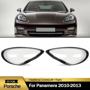 For Porsche Panamera Headlights Covers 970 2010 2011 2012 2013 Headlight Headlamp Lens Cover Left Right A Pair Car Lamp Shade