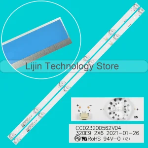 2 pezzi di retroilluminazione a LED per NVT-32H103W CC02320D562V04 CC02320D562V08 LE-8822A SJ.HL.D 3200601 -2835BS-F 32LED02T2M 32LED03T2M