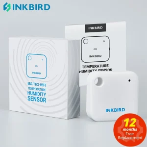 INKBIRD IBS-TH3 Sensore Wi-Fi intelligente di umidità e temperatura Termometro e igrometro 2 in 1 per interni per frigoriferi, cantinette