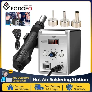 Podofo pistola ad aria calda rilavorazione stazione di saldatura pistola termica 700W asciugacapelli per saldatura strumento di riparazione saldatura SMT