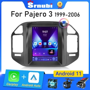 Srnubi 9.7 “Android 11 Autoradio per Mitsubishi Pajero 3 V60 V68 V73 1999 – 2006 Lettore multimediale 2Din Carplay Unità principale Stereo