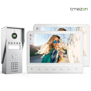 Videocitofono TMEZON a 4 fili, citofono con campanello, citofono con fotocamera, Display a colori da 7 “, telecamera grandangolare a 120 °