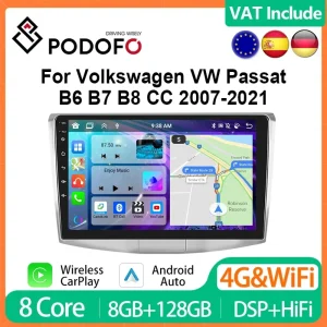 Carplay Android Auto Radio per Volkswagen VW Passat B6 B7 B8 CC 2007-2021 sistemi intelligenti per Auto 2din 4G GPS stereo10”