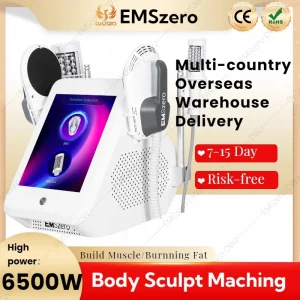 Macchina per Scolpire il Corpo EMS 6500W 200HZ, Attrezzatura EMSzero per Modellamento HI-EMT, Stimolazione Muscolare per Dimagrimento, Apparecchio per Perdita di Peso MYOslim