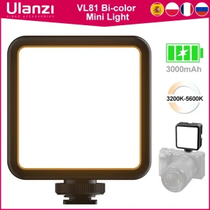 Ulanzi Vijim VL81 Mini luce video a LED sulla fotocamera Studio fotografico Illuminazione Diffusore morbido Tiktok Youtube Livestream Vlog Light