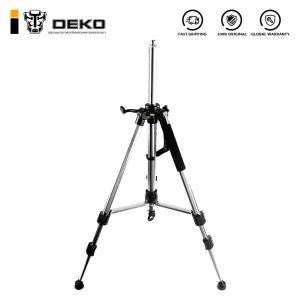 DEKO Treppiede a livello laser da 120 cm Treppiede laser a livello professionale Treppiede in carbonio per strumenti per treppiede regolabili in alluminio a livello laser