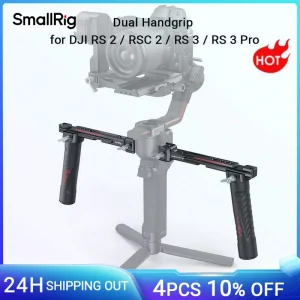 SMALLRIG Maniglia regolabile Sling Doppia impugnatura per DJI RS3/RS3 Pro/RS4 Pro Gimbal Stabilizzatore portatile Accessori per montaggio su monitor