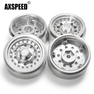 AXSPEED Cerchioni Beadlock da 1,9 pollici in lega di alluminio Mozzi 27mm per TRX-4 D90 Axial SCX10 CC01 1/10 RC Crawler Car Truck Parti