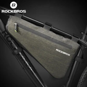 ROCKBROS borsa per bici antipioggia borsa per telaio da strada MTB di grande capacità borsa triangolare borsa per bicicletta per calafataggio impermeabile accessori per borse laterali