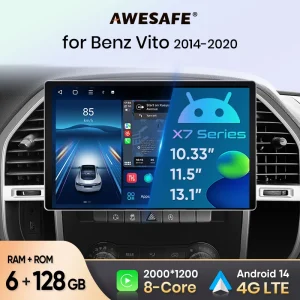 AWESAFE X7 13.1 “2K Wireless CarPlay Android Auto Autoradio per Mercedes Benz Vito W447 2014-2020 Sistemi Intelligenti autoradio