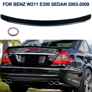 Magickit Per Mercedes-Benz Classe E W211 E350 Berlina 2003-2009 Nero Lucido AMG Stile Tronco Spoiler Accessori AUTO Spoiler Posteriore