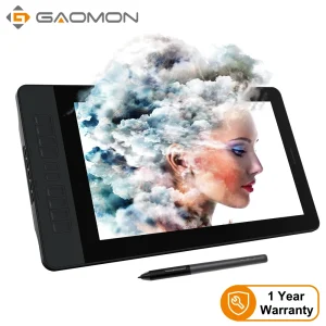 GAOMON PD1561 Tablet grafico con monitor IPS HD, display per disegno, schermo antiriflesso da 15,6 pollici, gamma 72% NTSC, ideale per principianti