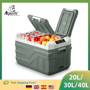 Alpicool NLS 20L 30L 40L Frigorifero per auto Mini frigorifero congelatore 12V Compressore portatile Dispositivo di raffreddamento 12/24V DC 100-240V AC per il campeggio