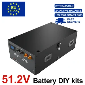 Versione 3.0 Kit fai da te 48V 280ah Custodia per batteria LiFePO4 51.2V Box Seplos 16S BMS Smart Active Balance Equalizzatore 2A per energia solare
