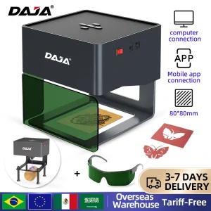 DAJA DJ6 Mini incisore laser portatile fai da te macchina Bluetooth dipinta targhetta per cani carta pelle legno plastica logo macchina CNC