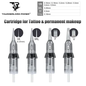 Nuovo ago per cartuccia tatuaggio misto per cartuccia penna tatuaggio universale RL U 0.18mm 0.25mm aghi per tatuaggio trucco permanente