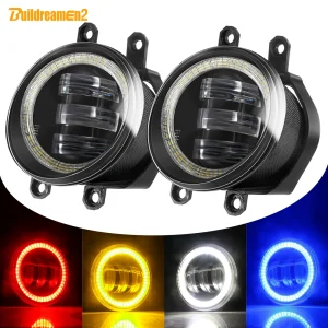 2 X Angel Eye fendinebbia assemblaggio auto LED nebbia luce di marcia diurna DRL 12V per Toyota RAV4 RAV 4 Camry Yaris Tundra Sienna Matrix