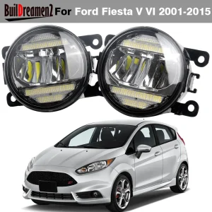 2 X Car Front LED fendinebbia DRL 30W fendinebbia Daytime Running Lamp H11 per Ford Fiesta V VI Hatchback Van 2001-2015
