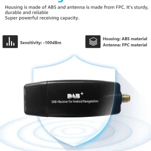 Auto DAB + Box Interfaccia USB DAB + Box Ricevitore radio Adattatore Ricevitore antenna autoradio per Android 5.1 e versioni successive Autoradio