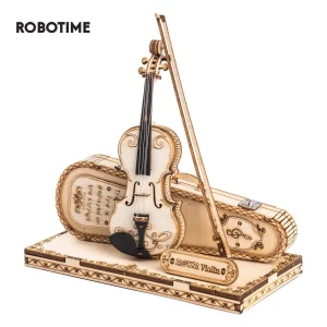 Robotime ROKR Violino Capriccio Modello 3D Puzzle in legno Kit di montaggio facile Regali musicali fai da te per ragazzi e ragazze Blocchi di costruzione TG604K