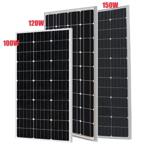 Solar panel Modulo pannello solare leggero 100W 120W 150W cella telaio in alluminio per 12V o 24V 36V batteria auto casa fattoria barca RV campeggio Yacht