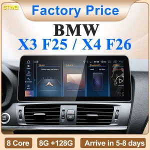 STWEI Nuovo ID6 ID7 ID8 UI 12.3 pollici Sistema Android Wireless Carplay AUTO Per BMW X3 F25 X4 F26 CIC NBT Lettori Video per auto GPS Navi