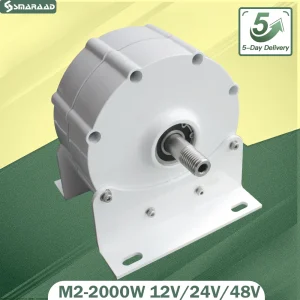 Generatore a magnete permanente Gearless 2000W 24V 48V per uso domestico a bassa velocità In turbine eoliche e turbine idrauliche 220V