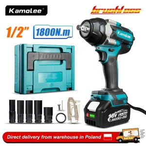 Kamolee 1800 NM 1/2 Coppia elevata DTW700 Avvitatore elettrico a batteria senza spazzole in batteria agli ioni di litio per batteria Makita 18V