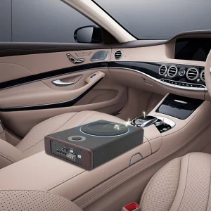 8 pollici 600W auto sotto il sedile sottile amplificatore subwoofer attivo audio bass box altoparlante festa uditiva per auto, furgoni, jeeps, SUV