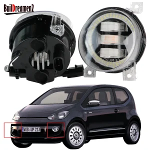 2 pezzi LED gruppo fendinebbia Angel Eye DRL Canbus paraurti anteriore auto fendinebbia lampada di marcia diurna per Volkswagen VW UP! SU 2011-2020